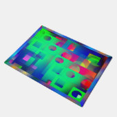 Tapete colorido, azul, vermelho, verde.. ドアマット (アングル)