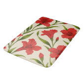 Tapete de Banheiro florais vermelha  バスマット (アングル)