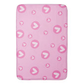 Tapete de Banheiro Moderno Corações Rosa バスマット (正面縦)
