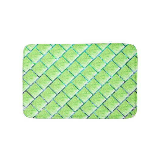 Tapete verde, efeito tijolo 'placas ceramic' バスマット (正面)