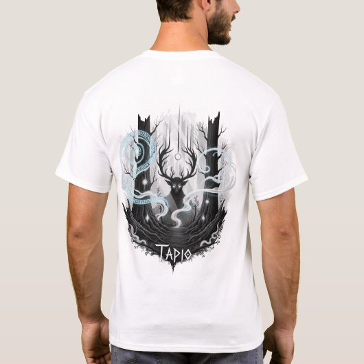 "Tapio" Finnish Forest Spirit Elk T-Shirt Tシャツ (裏面)