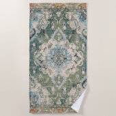 Tapis antique vert ビーチタオル (正面)