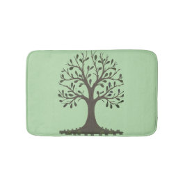 🌳 Tapis de Bain Arbre de Vie Vert Pâle et Nature バスマット