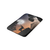 Tapis De Bain Cerf sous la lune orange バスマット (アングル)
