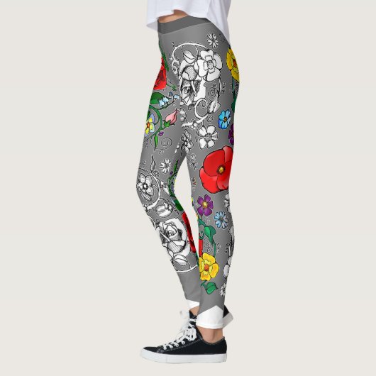 Tapis de fleurs au coquelicot レギンス (左)