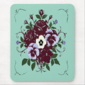 Tapis de Souris Botanique – Bouquet de Violettes マウスパッド (正面)