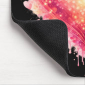 Tapis de souris cœur lumineux sur fond noir マウスパッド (コーナー)