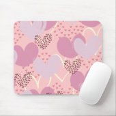 Tapis de souris coeursバラボンボン、ルージュ、ベージュ マウスパッド (マウス)