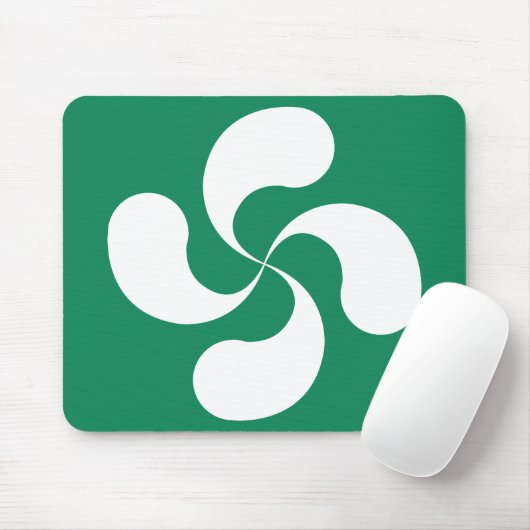 Tapis de Souris Croix Basque fond Vert "Lauburu" マウスパッド (マウス)