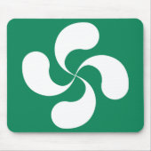 Tapis de Souris Croix Basque fond Vert "Lauburu" マウスパッド (正面)