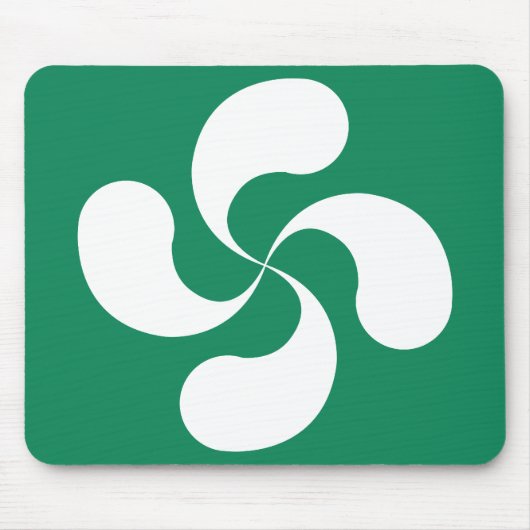 Tapis de Souris Croix Basque fond Vert "Lauburu" マウスパッド (正面)