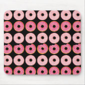 Tapis de souris Donuts Rose Tapis de souris noir マウスパッド (正面)