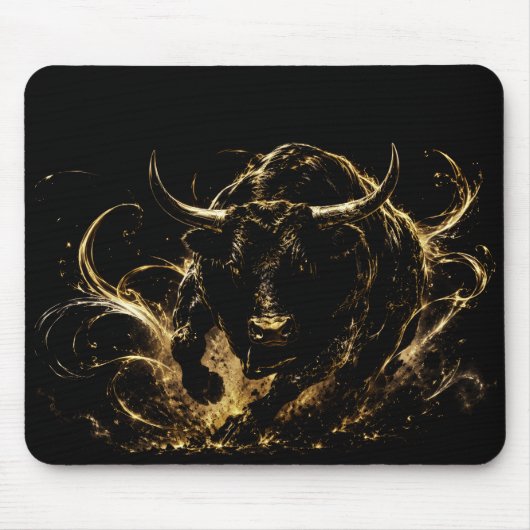Tapis de Souris Élégant Taureau de Feu マウスパッド (正面)