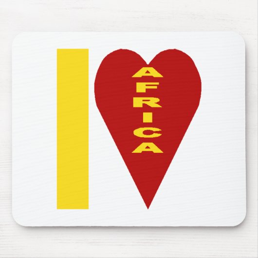 Tapis de souris  I  LOVE  AFRICA マウスパッド (正面)