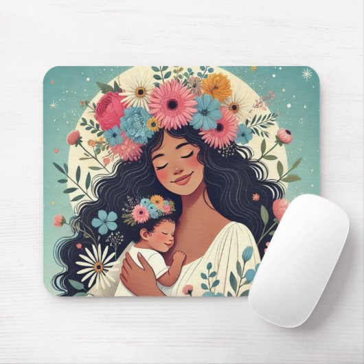 Tapis de souris maman et bébé マウスパッド (マウス)