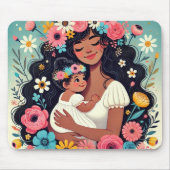 Tapis de souris maman et bebe fille マウスパッド (正面)