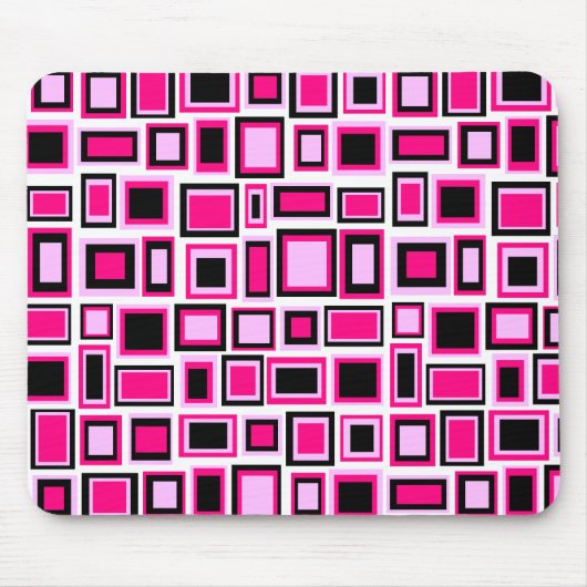 Tapis de souris motif carrés abstrait マウスパッド (正面)