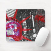 tapis de souris new york usa statue liberté rouge マウスパッド (マウス)