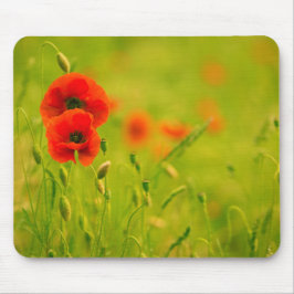 Tapis de souris, Printemps et fleurs de coquelicot マウスパッド