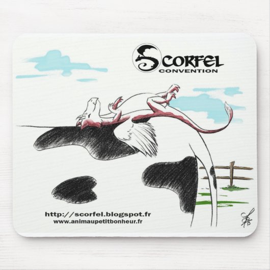Tapis de souris Scorfel sur vache マウスパッド (正面)