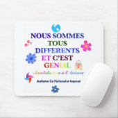 Tapis de souris sensibilisation à l'autisme マウスパッド (マウス)