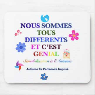 Tapis de souris sensibilisation à l'autisme マウスパッド