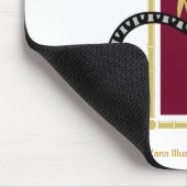 Tapis de souris "Tigre blanc et bambou" マウスパッド (コーナー)