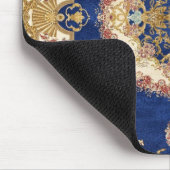 Tapis De Yoga motif bleu et dore マウスパッド (コーナー)