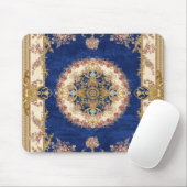 Tapis De Yoga motif bleu et dore マウスパッド (マウス)