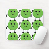 Tapis motif petits pois souriants – Décoration fun マウスパッド (マウス)