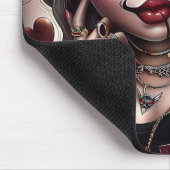 Tapis Sourie Woman with Clown Makeup マウスパッド (コーナー)