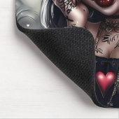 Tapis Sourie Woman with Clown Makeup 10 マウスパッド (コーナー)