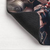 Tapis Sourie Woman with Clown Makeup 11 マウスパッド (コーナー)