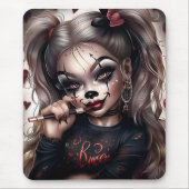 Tapis Sourie Woman with Clown Makeup 2 マウスパッド (正面)