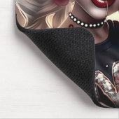 Tapis Sourie Woman with Clown Makeup 5 マウスパッド (コーナー)