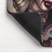 Tapis Sourie Woman with Clown Makeup 6 マウスパッド (コーナー)