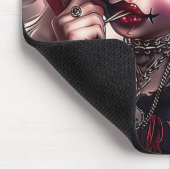 Tapis Sourie Woman with Clown Makeup 7 マウスパッド (コーナー)