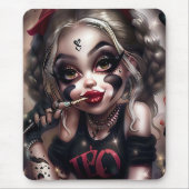 Tapis Sourie Woman with Clown Makeup 8 マウスパッド (正面)