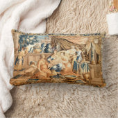 Tapisserie Aubussonの枕 ランバークッション (ブランケット)