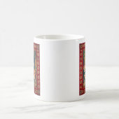 Tapisserie de Chevalier sur fonds rouge コーヒーマグカップ (中央)