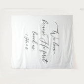 Tapiz Black text white wedding backdrop photo back タペストリー (正面(横))