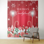 Tapiz Candyland holidays christmas banner backdrop タペストリー (インサイチュ)