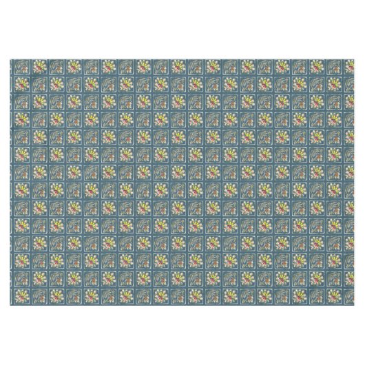 Tapiz de cuadros de flores テーブルクロス (正面(横))