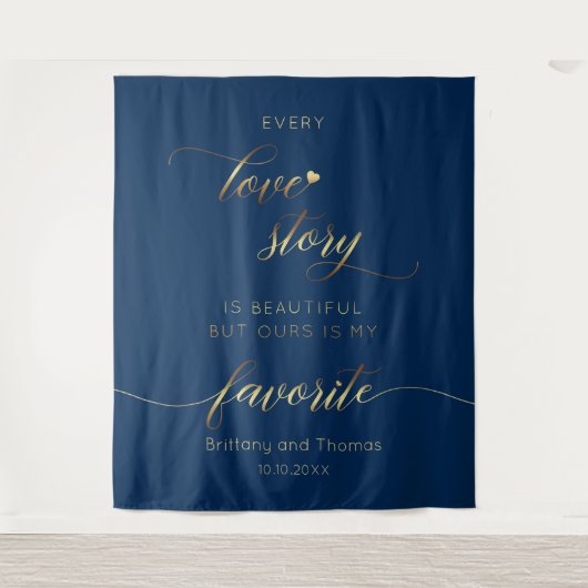 Tapiz Every Love Story Wedding Backdrop タペストリー (正面)
