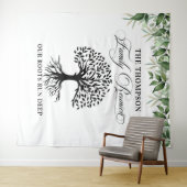 Tapiz Family reunion greenery tree backdrop banner タペストリー (インサイチュ(横))
