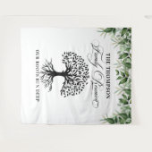 Tapiz Family reunion greenery tree backdrop banner タペストリー (正面(横))