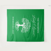 Tapiz Family reunion tree backdrop banner green タペストリー (正面(横))