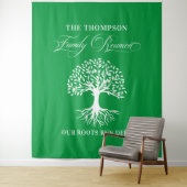 Tapiz Family reunion tree backdrop banner green タペストリー (インサイチュ)