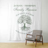 Tapiz Family reunion tree backdrop banner green タペストリー (インサイチュ)