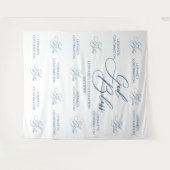 Tapiz God Bless Elegant blue photobooth backdrop タペストリー (正面(横))